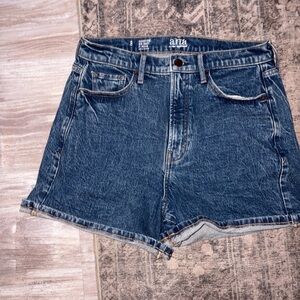 Dark denim high rise mom shorts - Ana brand